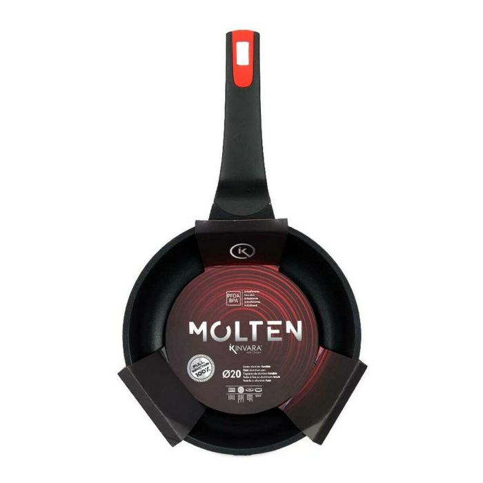 Sartén Kinvara 77775 Molten Negro Aluminio Plástico Baquelita Aluminio fundido 2