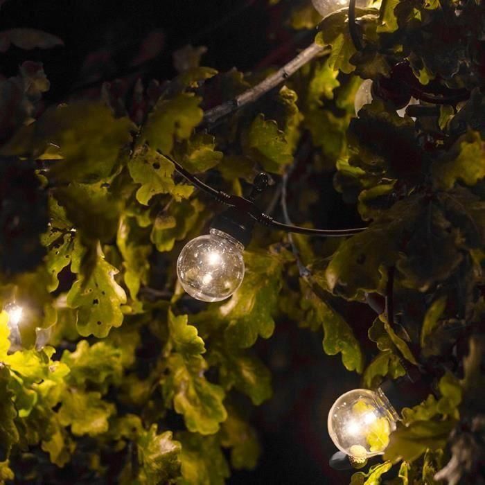 LUMIJARDIN Garland 20 bombillas LED - Blanco cálido - Fiesta limpiable 2 LUMIJARDIN Garland 20 bombillas LED - Blanco cálido - Fiesta limpiable 2
