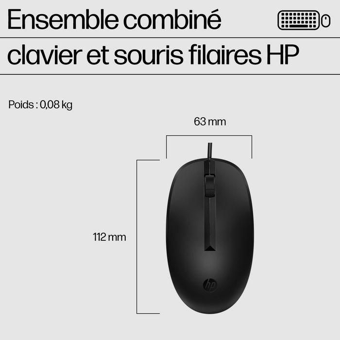 HP 225 Conjunto de Teclado y Ratón con Cable, Periféricos de Escritorio con Distribución UK, Comodidad y Productividad 8