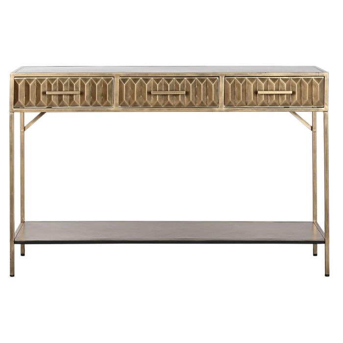 Consola Home ESPRIT Amarillo Dorado Metal 124 x 37 x 79,5 cm 1