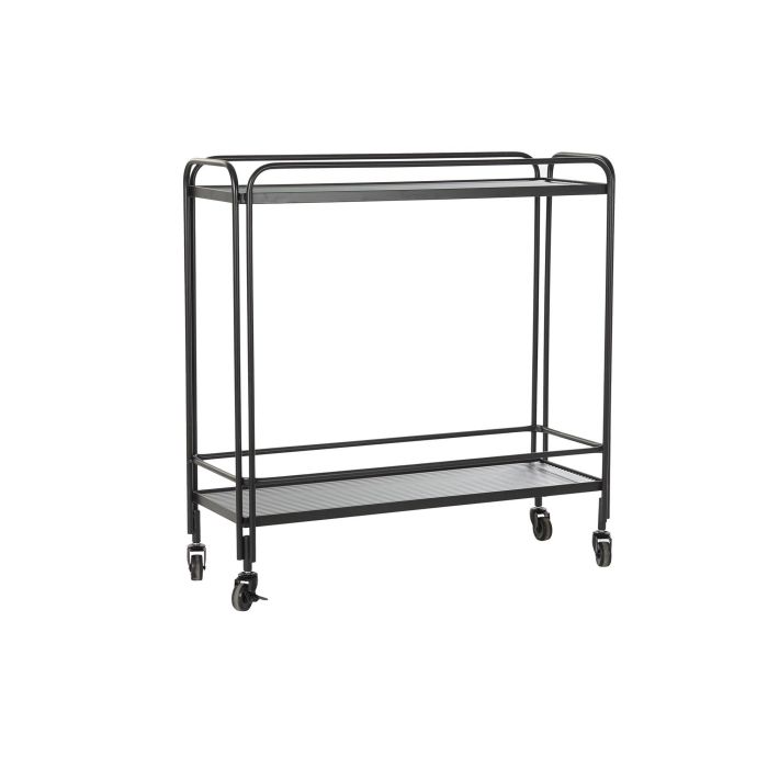 DKD Home Decor Consola Loft Negro de Metal y Cristal 80 x 28 x 80.5 cm DKD Home Decor Consola Loft Negro de Metal y Cristal 80 x 28 x 80.5 cm