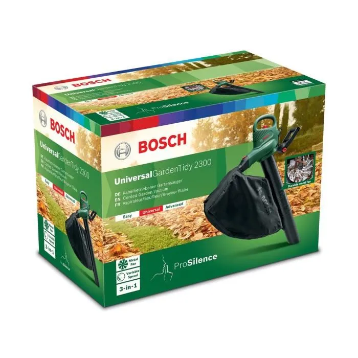 Bosch UniversalGardenTidy 2300 Sopladora y Aspiradora de Hojas Eléctrica 2300W, 285 km/h, 45L 2