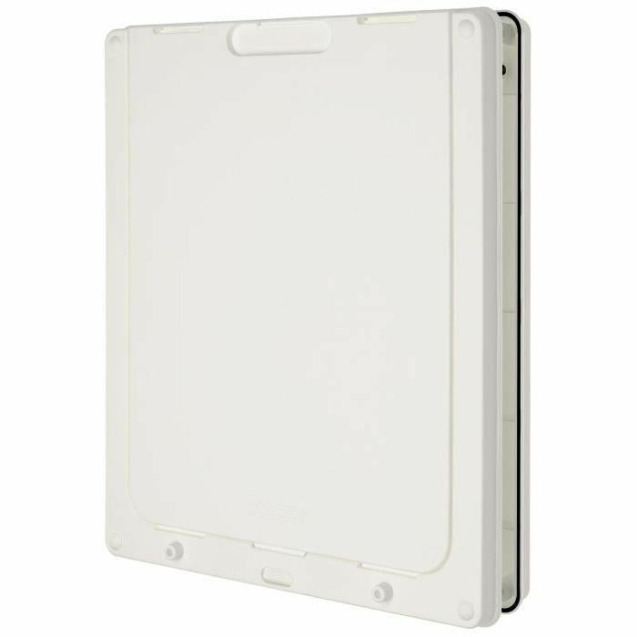 Petmate Dog Mate XL Puerta para Perros de 2 Vías Grandes - Plástico Resistente, Vidrio de Seguridad, Cerradura Magnética, Sello Cepillo - Blanco 1