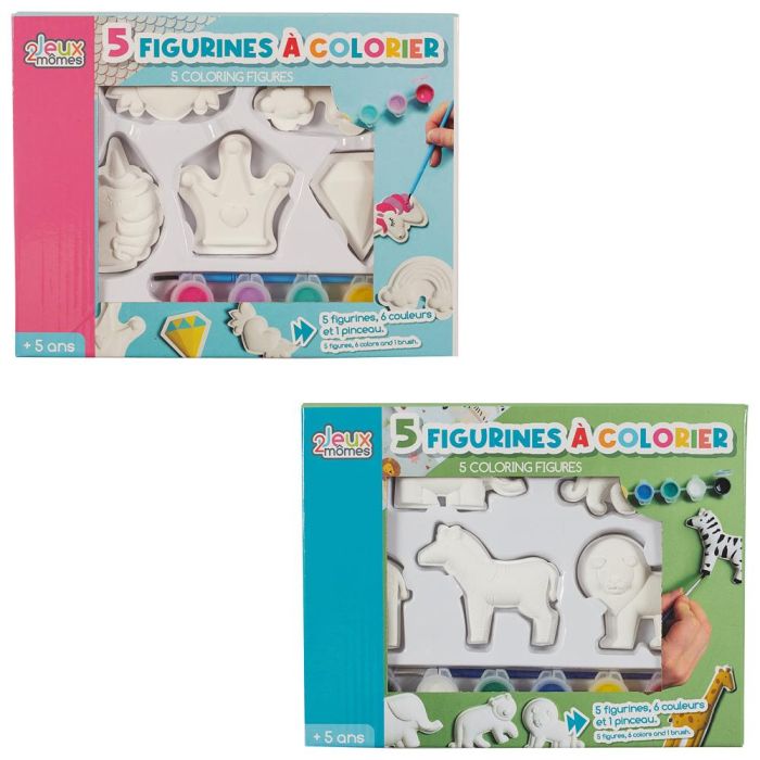 Juego De 5 Figura Colorear Jeux 2 momes 2