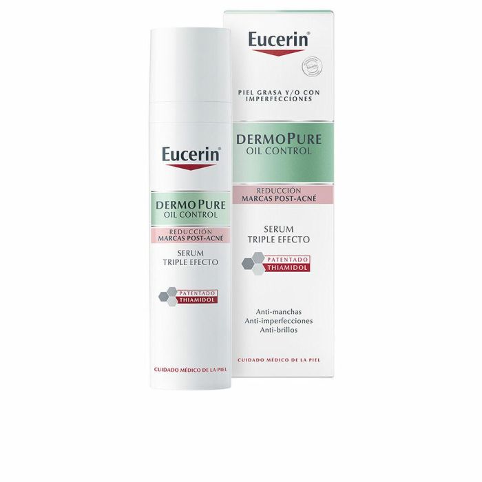 Eucerin DERMOPURE Oil Control Serum Triple Efecto 40 ml – Tratamiento Anti-Acné, Antimanchas y Matificante para Piel Grasa