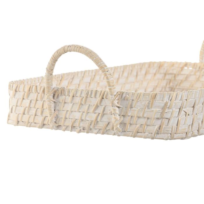 Bandeja Balines DKD Home Decor Blanco Natural 35 x 13 x 45 cm Set de 2 2 Bandeja Balines DKD Home Decor Blanco Natural 35 x 13 x 45 cm Set de 2 2