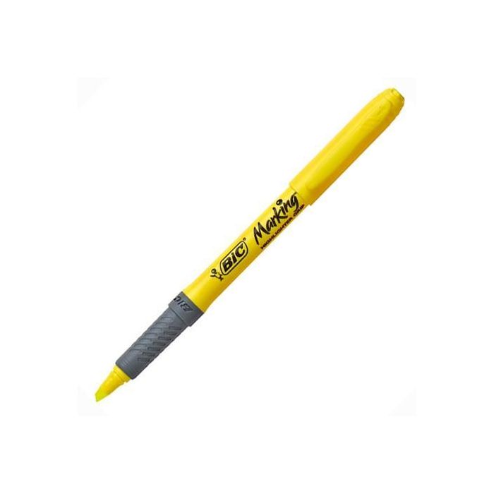 Bic Marcador Fluorescente Highligther Grip Punta Biselada Amarillo Caja 12 Ud Bic Marcador Fluorescente Highligther Grip Punta Biselada Amarillo Caja 12 Ud