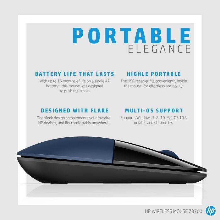HP Z3700 Blue Wireless Mouse 9 HP Z3700 Blue Wireless Mouse 9