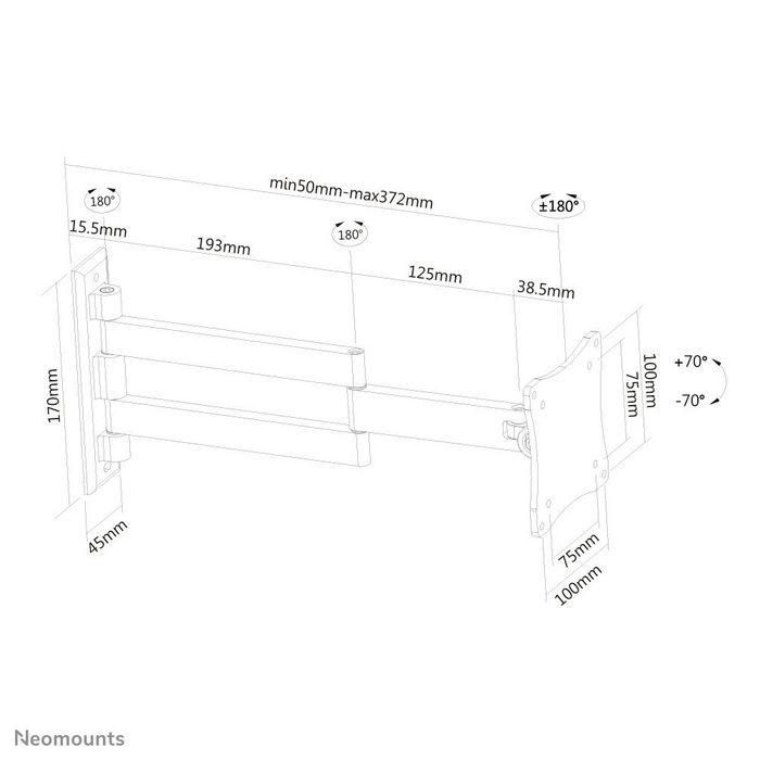 Neomounts Tv/Monitor Wall Mount (Full Motion) For 10"-27" Screen - Black 8 Neomounts Tv/Monitor Wall Mount (Full Motion) For 10"-27" Screen - Black 8