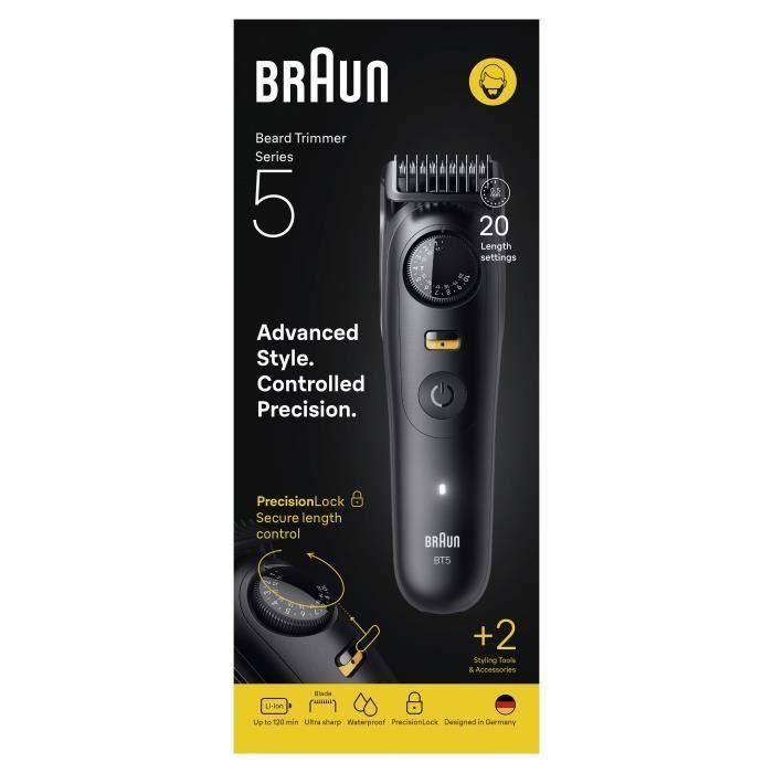 Braun BT5500 Afeitadora Eléctrica Serie 5. Batería 120 min Duración, Resistente al Agua, Color Negro 1 Braun BT5500 Afeitadora Eléctrica Serie 5. Batería 120 min Duración, Resistente al Agua, Color Negro 1