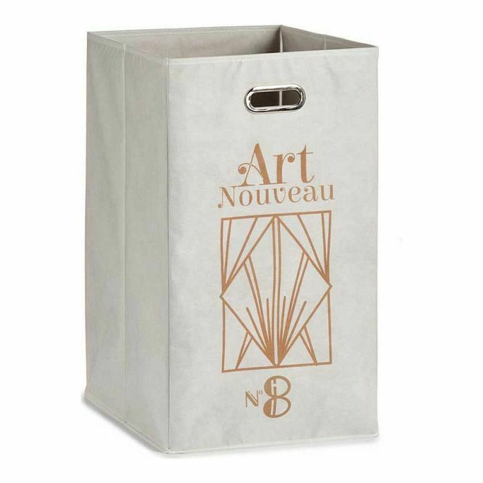 Cesto Art Nouveau Blanco Dorado Cartón 60 L 35 x 57 x 35 cm (12 Unidades) 2