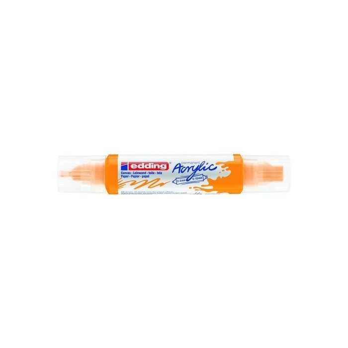 Marcador Acrylic Edding 5400 3D Doble Punta (2-3/5-10 Mm) Amarillo Sol 5 unidades