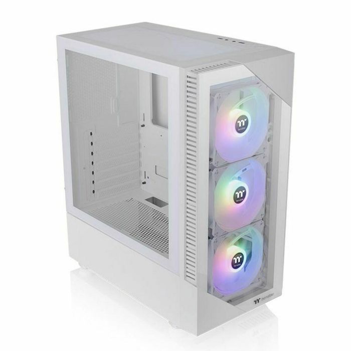 Caja de PC - THERMALTAKE - View 200 TG ARGB Snow (Blanco) - Torre media - Formato ATX 3