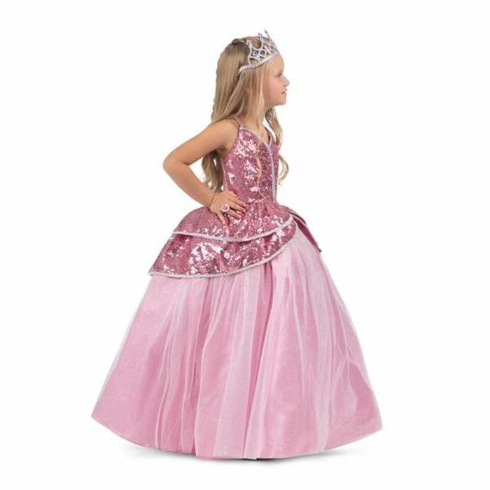 Disfraz princesa rosa tiara, vestido y enagua talla 5-6 y 4