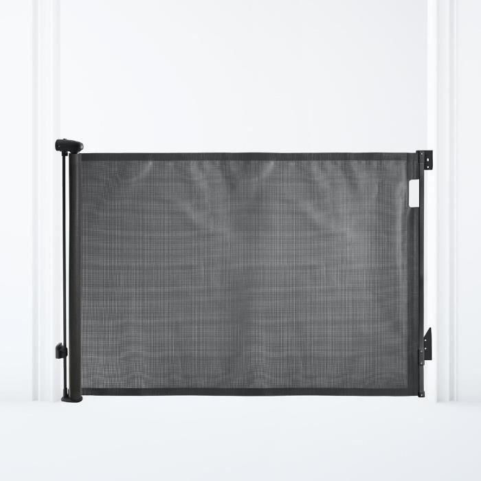 Barrera de seguridad retráctil extra alta - DREAMBABY - 60 a 140 cm H90 cm - Negro Barrera de seguridad retráctil extra alta - DREAMBABY - 60 a 140 cm H90 cm - Negro