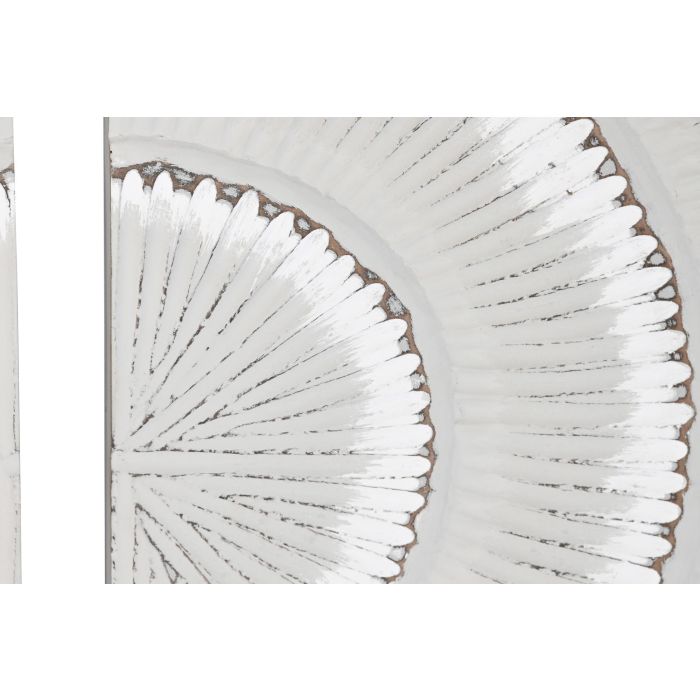 DKD Home Decor Set de 2 Decoracion Pared Moderno Gris Blanco 90 x 90 x 3.5 cm 2 DKD Home Decor Set de 2 Decoracion Pared Moderno Gris Blanco 90 x 90 x 3.5 cm 2