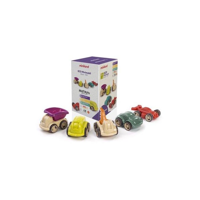 Miniland Juego Didáctico Set de 5 Minimobiles Eco-Friendly 150x210x150 mm