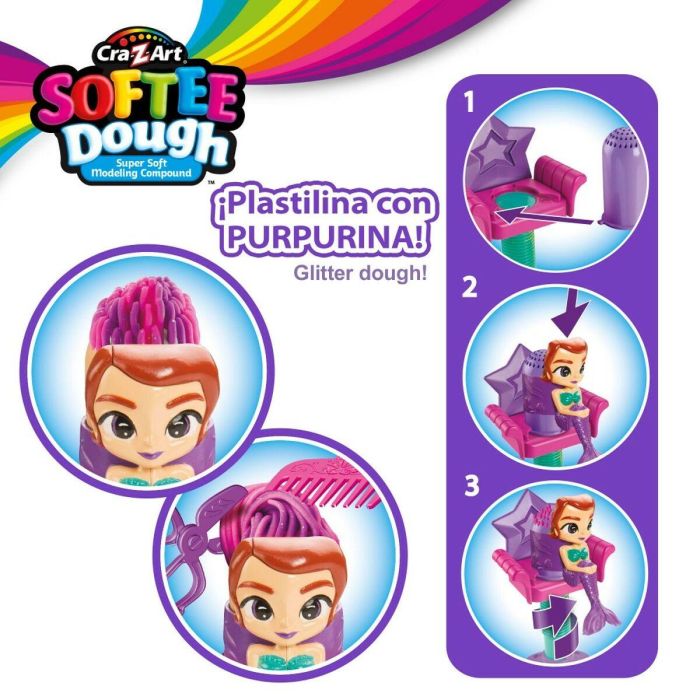 Juego de Plastilina Cra-Z-Art Softee Dough Pelo sirenas (4 Unidades) 4