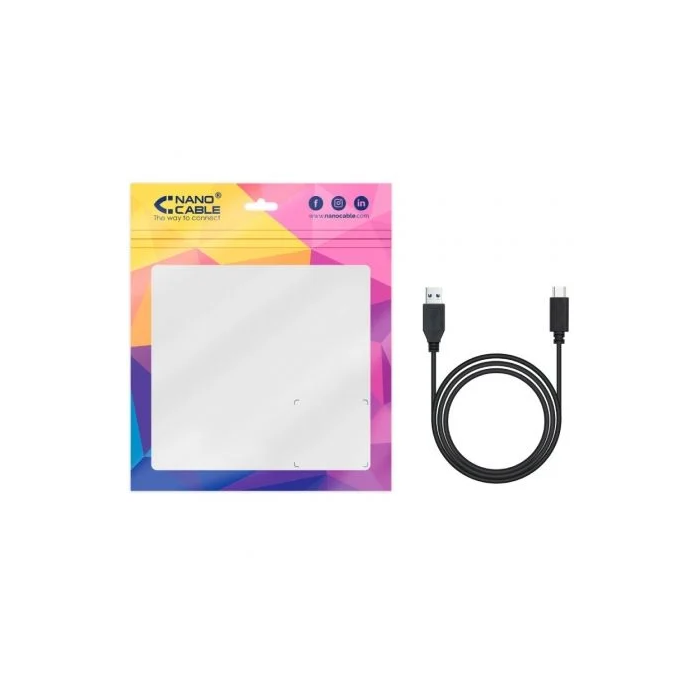 Nano Cable 10.01.4002 Cable USB 3.1 Tipo-C Macho - USB Macho 10Gbps 2m Negro
