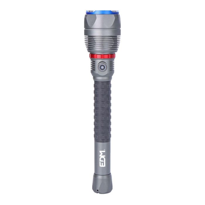 Edm Linterna LED 18000 lm, 180W, 5 Modos de Luz, IP67, Batería 3x5000 mAh, Hasta 20h Autonomía, Aluminio Edm Linterna LED 18000 lm, 180W, 5 Modos de Luz, IP67, Batería 3x5000 mAh, Hasta 20h Autonomía, Aluminio