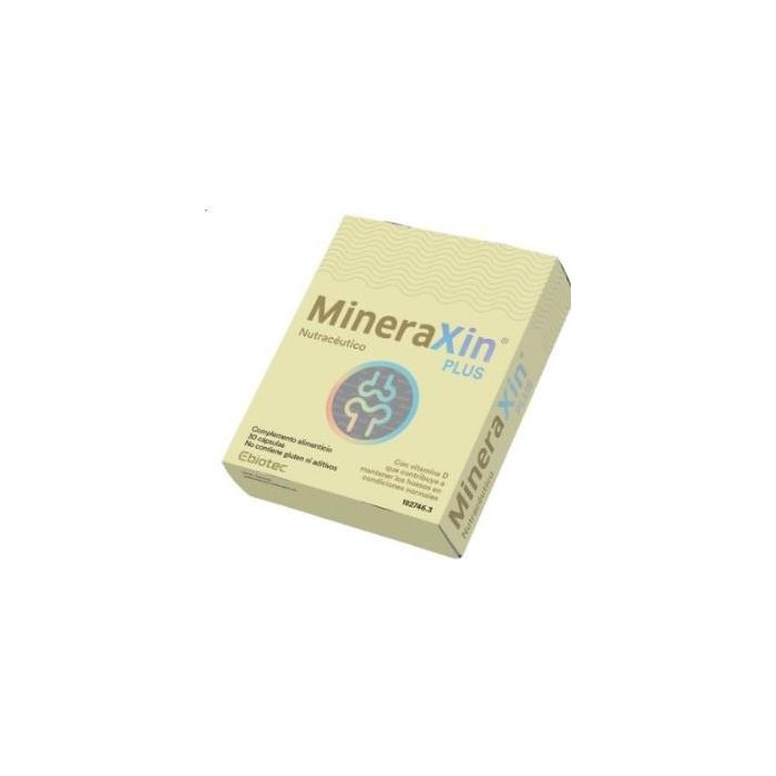 EBIOTEC Mineraxin Plus 90 Cap. Complemento con Vitamina D3 para Huesos, Músculos y Sistema Inmunitario