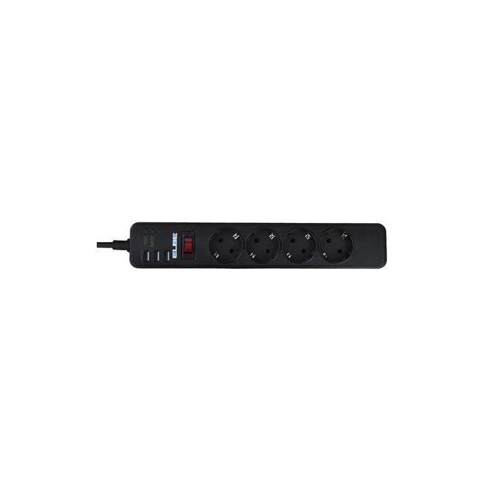 Elbe Regleta RE-002-UN con 4 Tomas AC y 3 USB, 3680W, Cable de 1.8 Metros 1 Elbe Regleta RE-002-UN con 4 Tomas AC y 3 USB, 3680W, Cable de 1.8 Metros 1