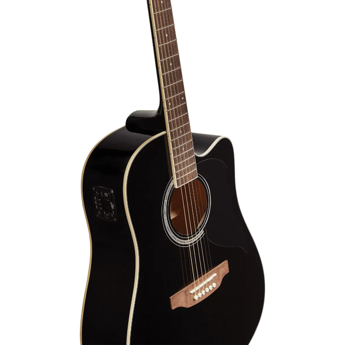 Eko Guitarra Acústica Dreadnought Ranger 6 A/E Cutaway Negra Electroacústica 6