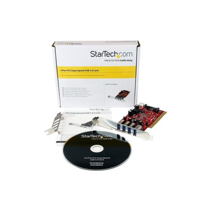 Startechcom Tarjeta Puertos PCI USB 3.0 SuperSpeed 4X con Alimentación SATA LP4 3 Startechcom Tarjeta Puertos PCI USB 3.0 SuperSpeed 4X con Alimentación SATA LP4 3