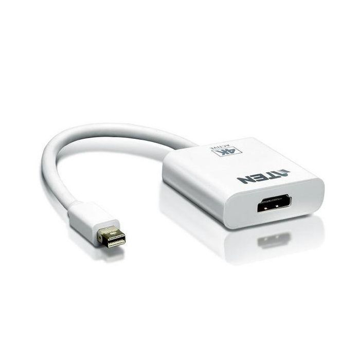 Aten VC981 Convertidor Activo Mini DisplayPort a HDMI 4K UHD (3840x2160) con Soporte 3D a 30Hz para Monitores y TV