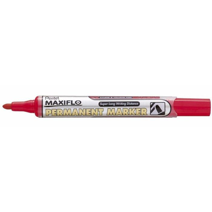 Rotulador permanente Pentel NLF50 Rojo 12 Piezas (12 Unidades) 1