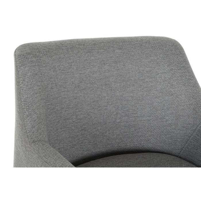 DKD Home Decor Silla Scandi Gris de Poliéster y Metal, Altura Asiento 47 cm, 60.5 Largo x 59.5 Ancho x 78 Alto cm 4