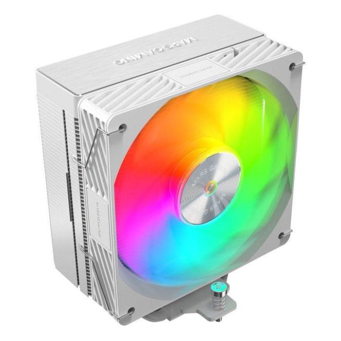 Mars Gaming MCPU-X5ARGB Disipador CPU Blanco 120mm Ventilador ARGB 280W TDP 5 Heatpipes Ultra Silencioso 1
