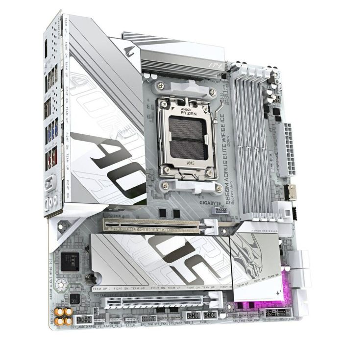 Gigabyte B850M AORUS ELITE WIFI6E ICE Placa Base - AMD Ryzen 9000, DDR5 8200MHz, WiFi 7, USB 3.2 Gen 2, 9MB85MEI6-00-G10 5 Gigabyte B850M AORUS ELITE WIFI6E ICE Placa Base - AMD Ryzen 9000, DDR5 8200MHz, WiFi 7, USB 3.2 Gen 2, 9MB85MEI6-00-G10 5