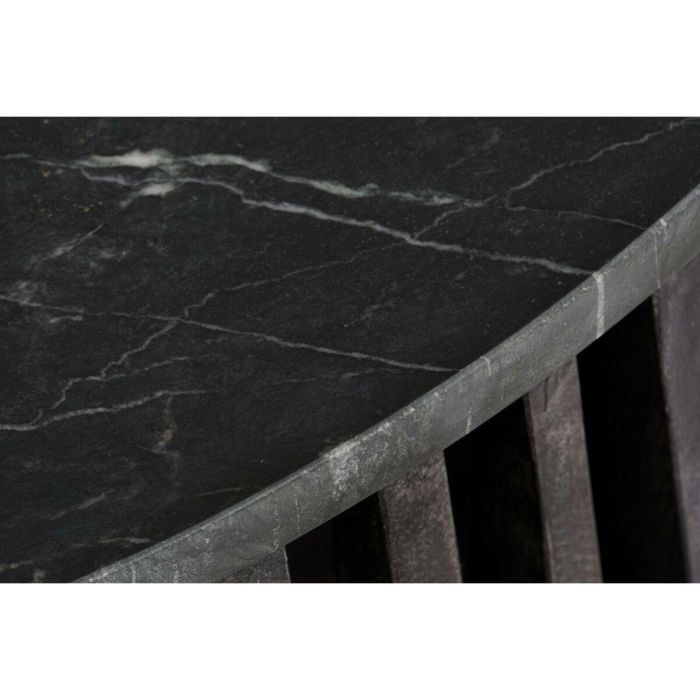 Mesa auxiliar DKD Home Decor Negro Mármol 90 x 90 x 45 cm Madera de mango 2