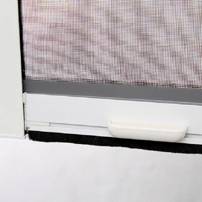 Stor Insect Mosquitera Enrollable Vertical para Ventana de Fibra de Vidrio PVC Gris y Marco PVC con Caja Discreta 145 x 100 cm 2