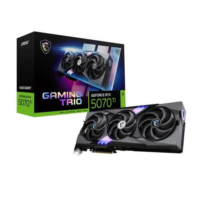 MSI GeForce RTX 5070 Ti 16G TRIO OC NVIDIA 16 GB GDDR7 PCIe 5.0 3 Ventiladores RGB 912-V531-286 1