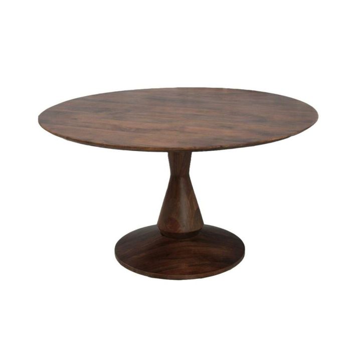 Mesa Redonda Comedor DKD Home Decor Marron Oscuro 136 x 76 x 136 cm