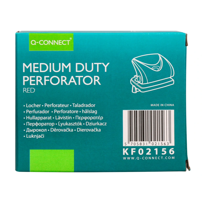 Q-connect Taladradora KF02156 Roja Capacidad 20 Hojas 2 Taladros 11