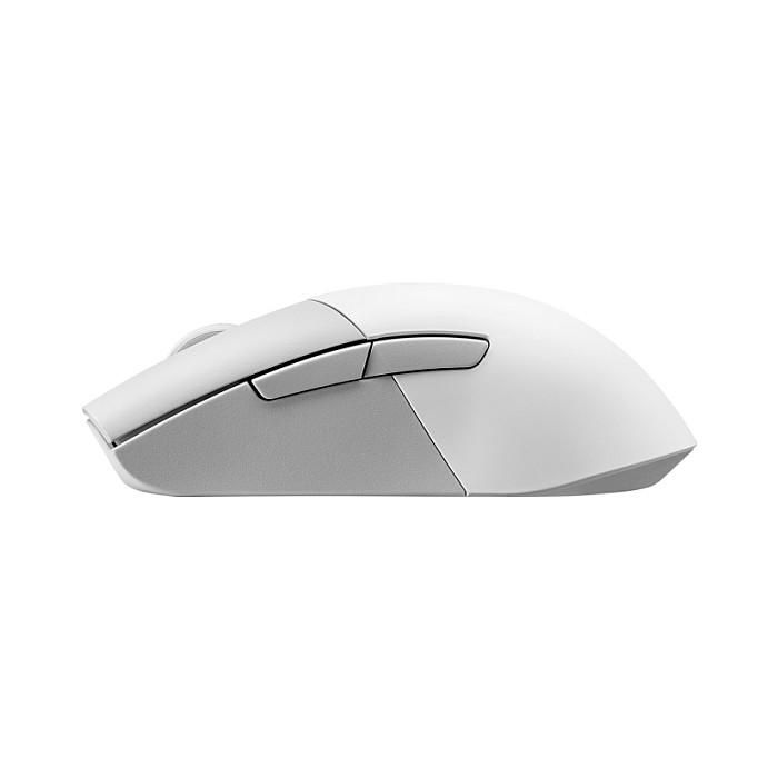 ASUS ROG Keris Wireless Aimpoint WT Ratón Gaming Óptico RF Wireless + Bluetooth + USB Type-C, 36000 DPI, Blanco
