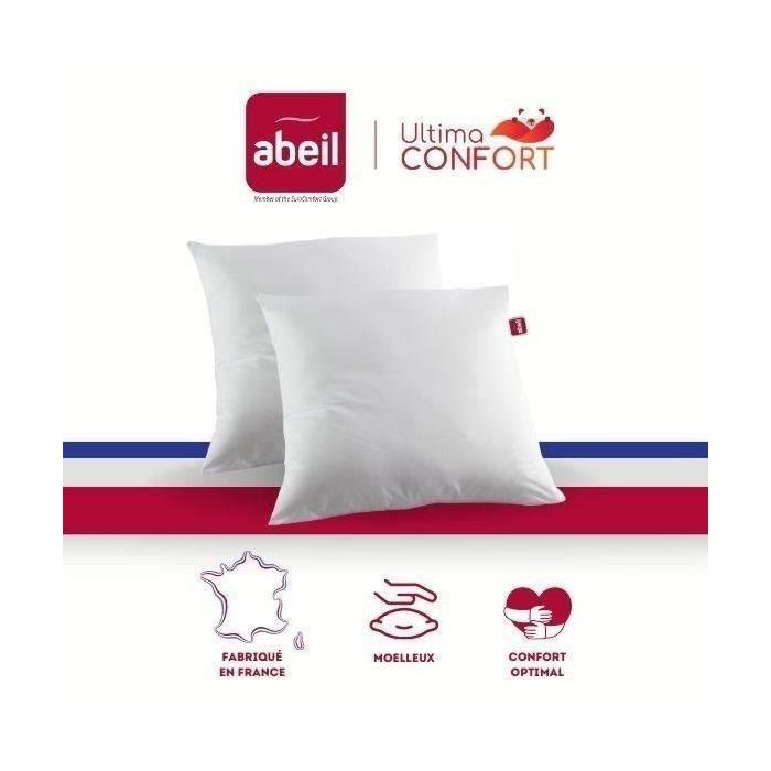 ABEIL Juego de 2 almohadas Ultima Confort - 60 x 60 cm ABEIL Juego de 2 almohadas Ultima Confort - 60 x 60 cm