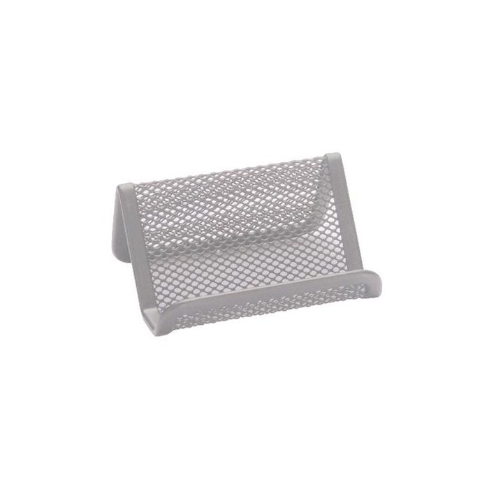 Portatarjetas Q-Connect Metalico Plata 11x7,5x5 cm