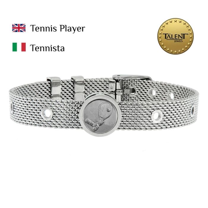 Pulsera Unisex Tennis Player Talent Jewels TJA-1-18-03-1-235 Plateado 1 Pulsera Unisex Tennis Player Talent Jewels TJA-1-18-03-1-235 Plateado 1