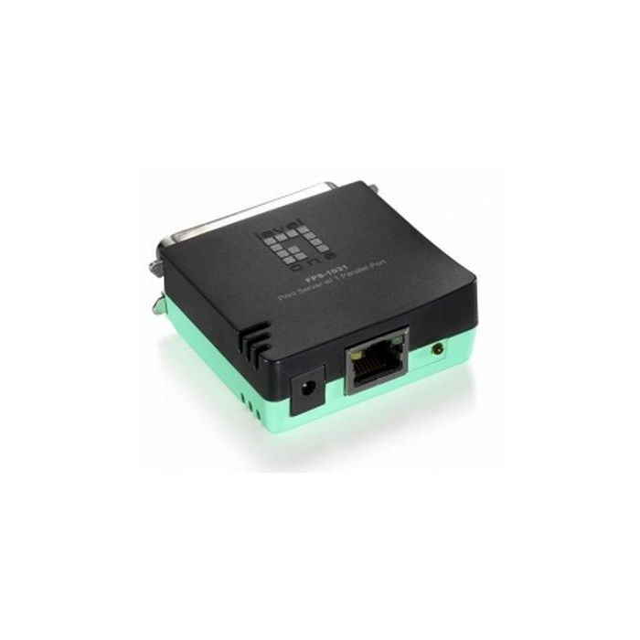 LevelOne Print Server 1P1RJ45 LevelOneParallel Print Server, Black,