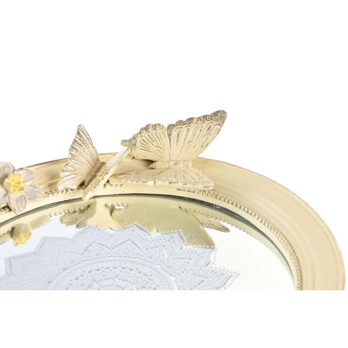 DKD Home Decor Centro de Mesa Chic Decoración Hogar Adorno Beige Resina Espejo Mariposas 22.6x24x18 cm (Largo x Ancho x Alto) 2 DKD Home Decor Centro de Mesa Chic Decoración Hogar Adorno Beige Resina Espejo Mariposas 22.6x24x18 cm (Largo x Ancho x Alto) 2