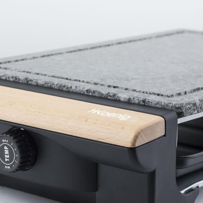 H.KoeNIG - RP320 - Parrilla 2 en 1 - Función para hornear y parrilla - 37 x 23 cm - Mangos de madera - 1300 W 3 H.KoeNIG - RP320 - Parrilla 2 en 1 - Función para hornear y parrilla - 37 x 23 cm - Mangos de madera - 1300 W 3