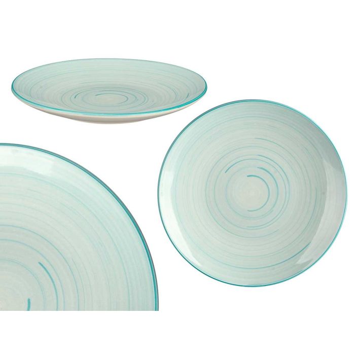 Plato Postre 19 cm Espiral Azul Vessia - Cerámica (36 Unidades)