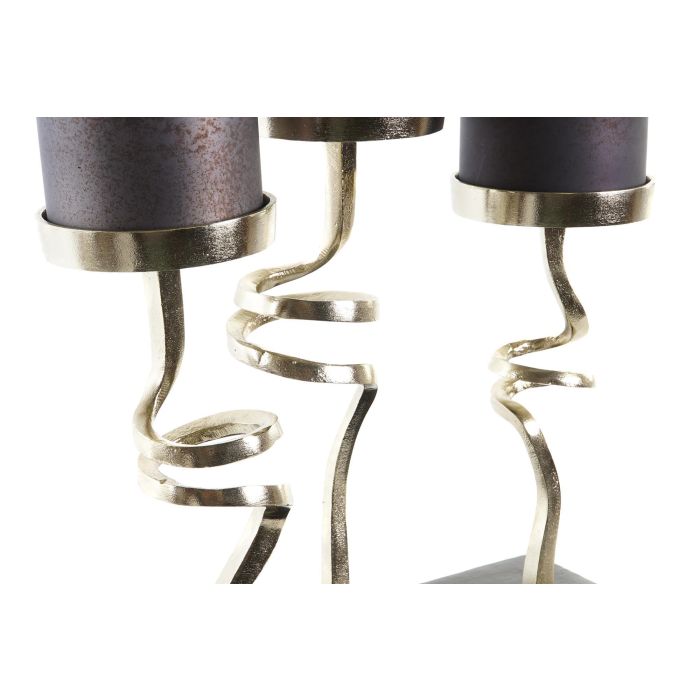 DKD Home Decor Portavelas Gris Dorado Cristal Aluminio 37 x 16 x 47 cm 2 DKD Home Decor Portavelas Gris Dorado Cristal Aluminio 37 x 16 x 47 cm 2