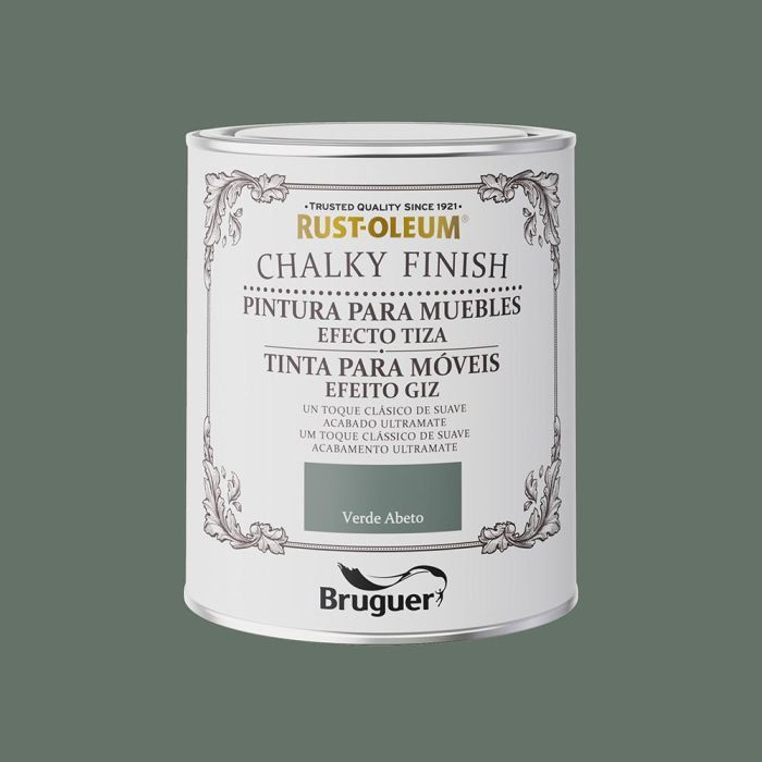 Bruguer Rust-Oleum Chalky Finish Pintura al Agua Efecto Tiza Verde Abeto 0,750L 5733889 0 Bruguer Rust-Oleum Chalky Finish Pintura al Agua Efecto Tiza Verde Abeto 0,750L 5733889 0