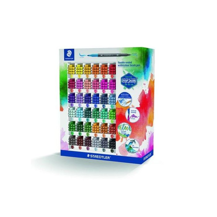 Rotulador Permanente Staedtler 3001 Design Journey Doble Punta Expositor De 360