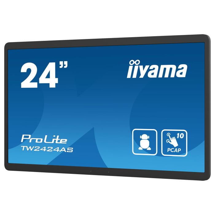 iiyama TW2424AS-B1 Monitor Táctil 23.8" 4K Ultra HD IPS Android 12 HDMI Negro 16:9 14ms 250cd/m² 1000:1 178°/178° Wi-Fi Bluetooth Ethernet VESA 100x100mm 3